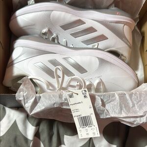 Adidas Women's PureHustle 2 Softball Shoes - White